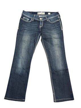 BKE Sabrina Womens Straight Leg Jeans Size 27R Denim Blue